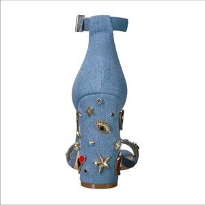 Aldo Larelle denim blocked heel sandals